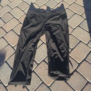 REI Co Op Women Stretch Roll Up Hiking Pants Size 14 Petite Regular Fit Black